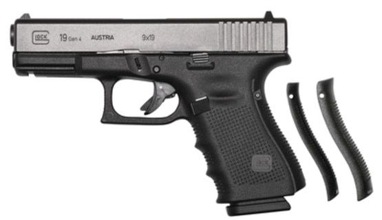 GLOCK G19 Gen 4 9mm Pistol with modular back strap system